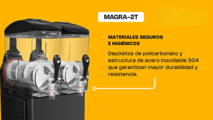 Máquina Granizadora Comercial Rhino 2 Tanques Magra-2T