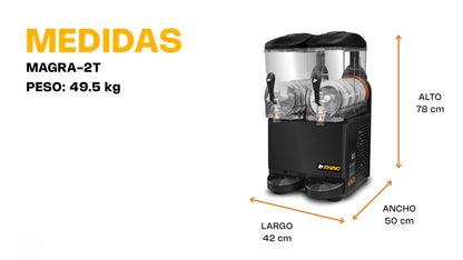 Máquina Granizadora Comercial Rhino 2 Tanques Magra-2T