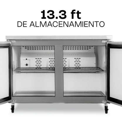 Mesa Refrigerada Bajo Barra Rhino Merbaj48 1/4hp 0 A 4°c