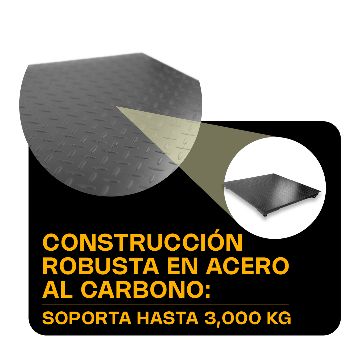 Báscula Industrial Digital Rhino Plaba12 3000kg 120x120cm Modulo indicador Iqy incluido