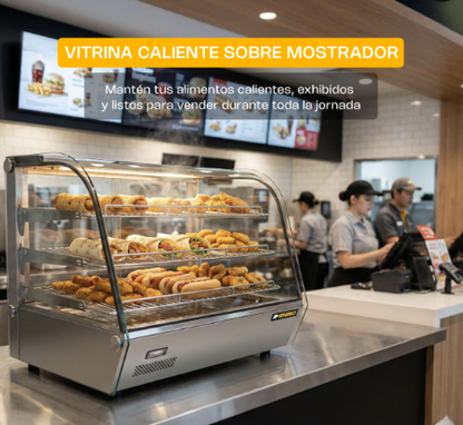 Vitrina Caliente sobre Mostrador 160L VICAMO160L / RHINO