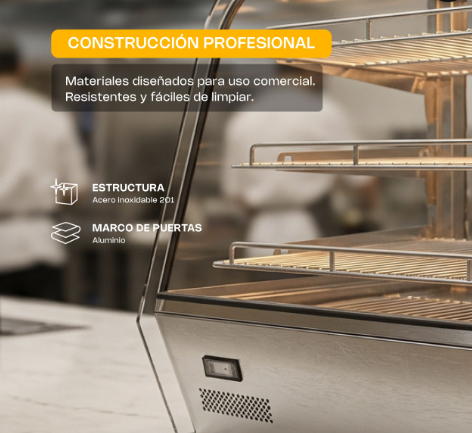 Vitrina Caliente sobre Mostrador 160L VICAMO160L / RHINO
