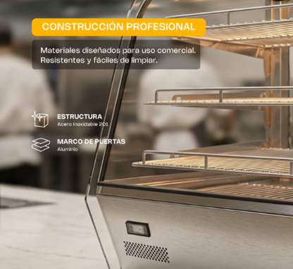 Vitrina Caliente sobre Mostrador 160L VICAMO160L / RHINO