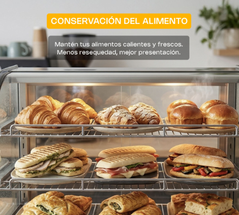 Vitrina Caliente sobre Mostrador 120 L  VICAMO 120L / RHINO