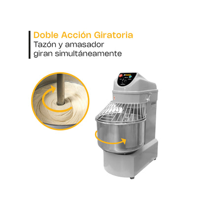 Amasadora Comercial Rhino Amasa50 Capacidad de 50 L o 30 kg de masa preparada