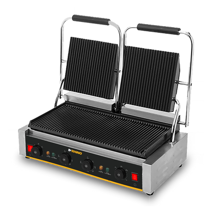Plancha Panini Comercial Rhino Doble Parilla Planpa-3600w