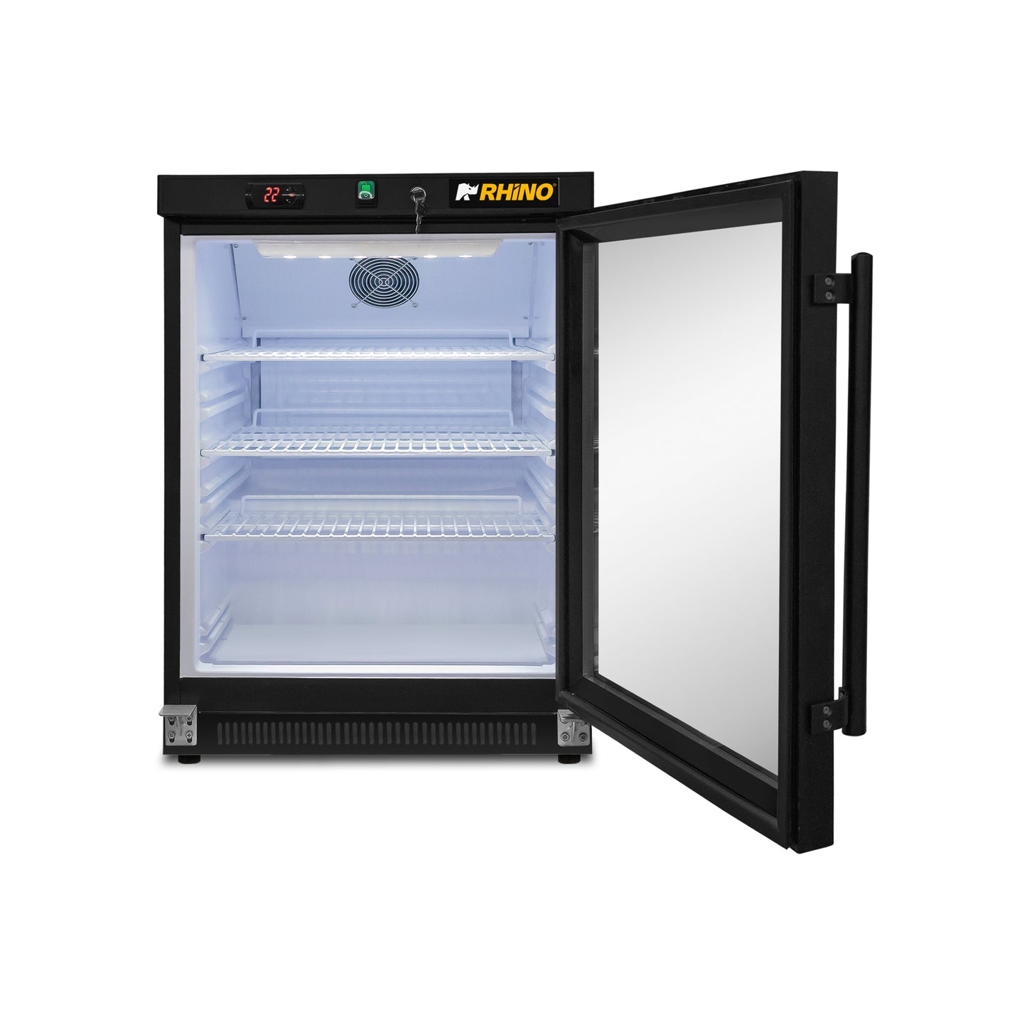 Refrigerador Comercial Vertical Rhino Puerta de Cristal REVEAB-4C  4ft³