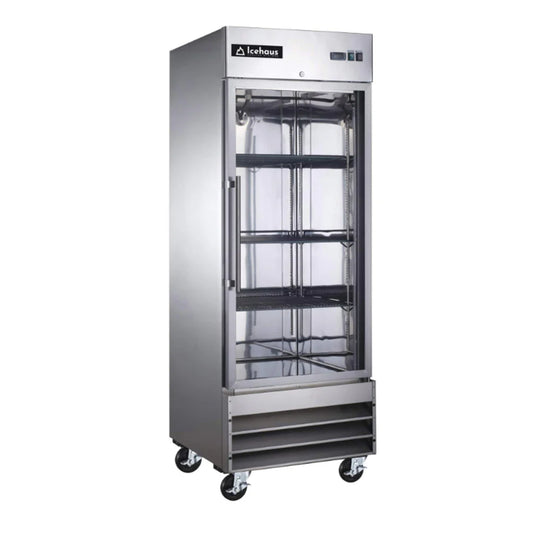 Refrigerador comercial 1 puerta cristal Icehaus 23 pies 110V 0° a 4°C