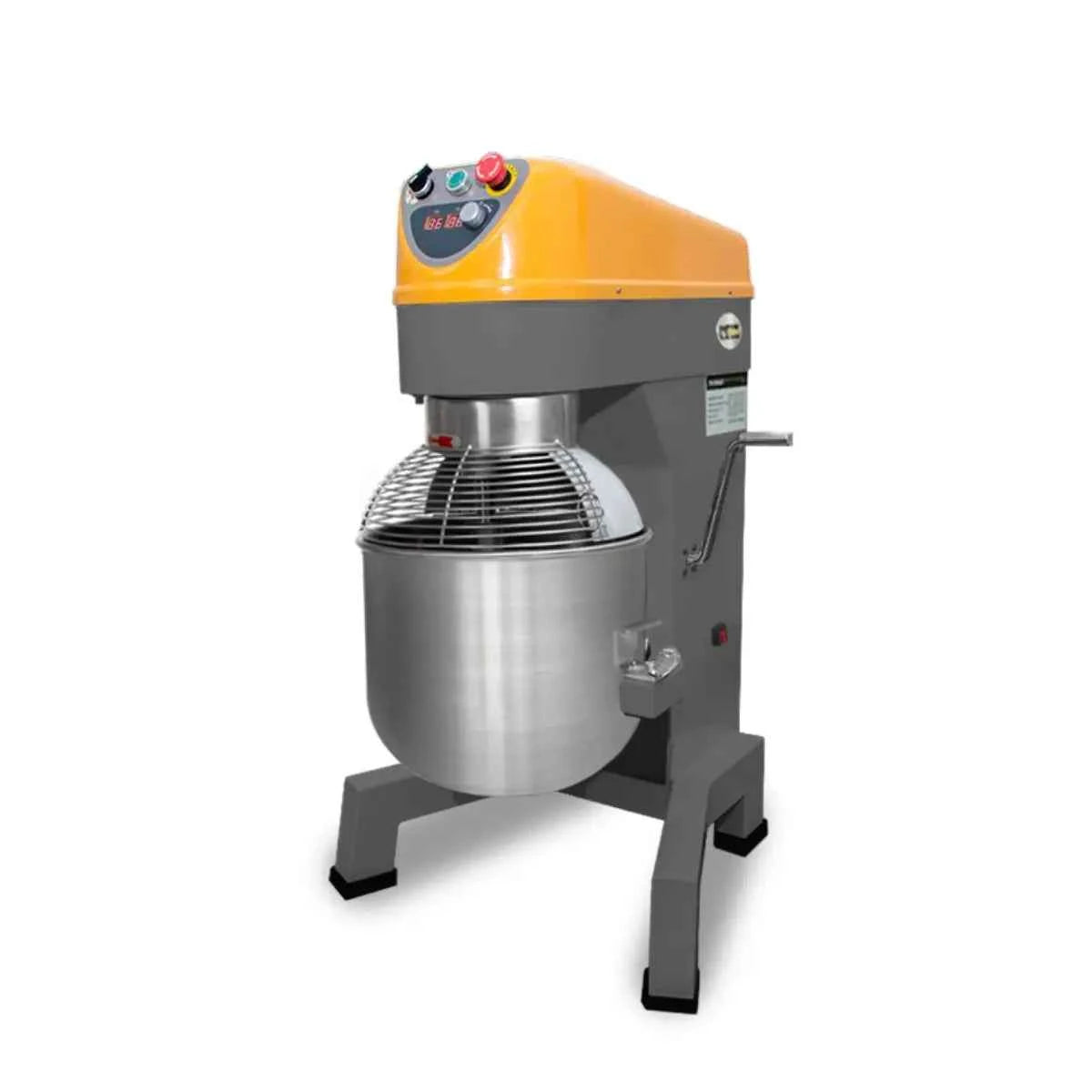 Batidora Planetaria Industrial Rhino Bati-20X Amasado 7.5kg 1000W Globo, Paleta, Gancho