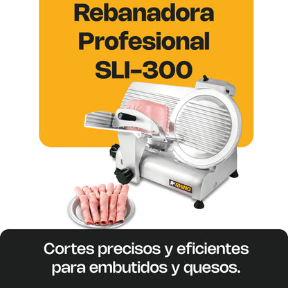 Rebanadora Jamon Marca Rhino Cuchilla De 300mm SLI-300 250W