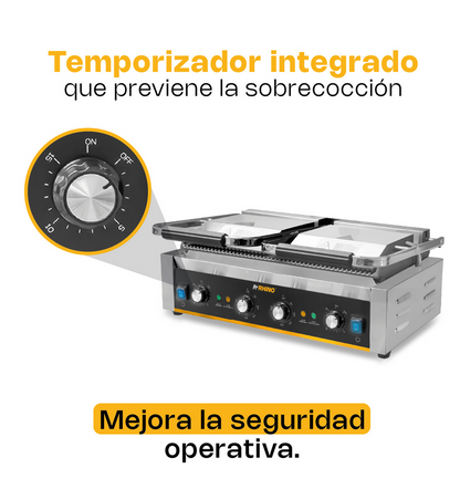 Plancha Panini Comercial Rhino Doble Parilla Planpa-3600w
