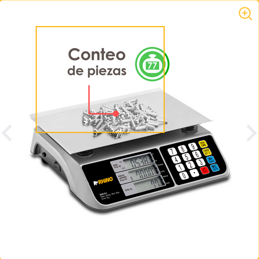 Báscula Electrónica Rhino Bar6x Capacidad 20 kg Conexión a Pc Incluye Cable Usb
