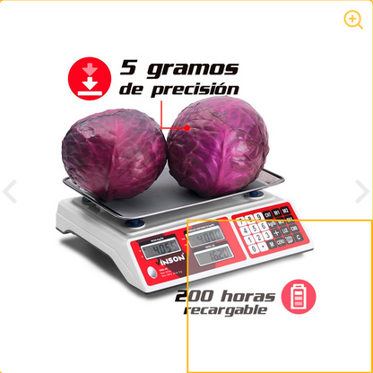 Báscula Electrónica Multifunciones Vins40 Marca Vinson  40 kg