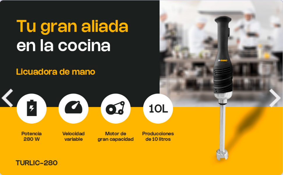 Turbolicuador Rhino Turlic-280 Capacidad 10l Brazo 24.5cm
