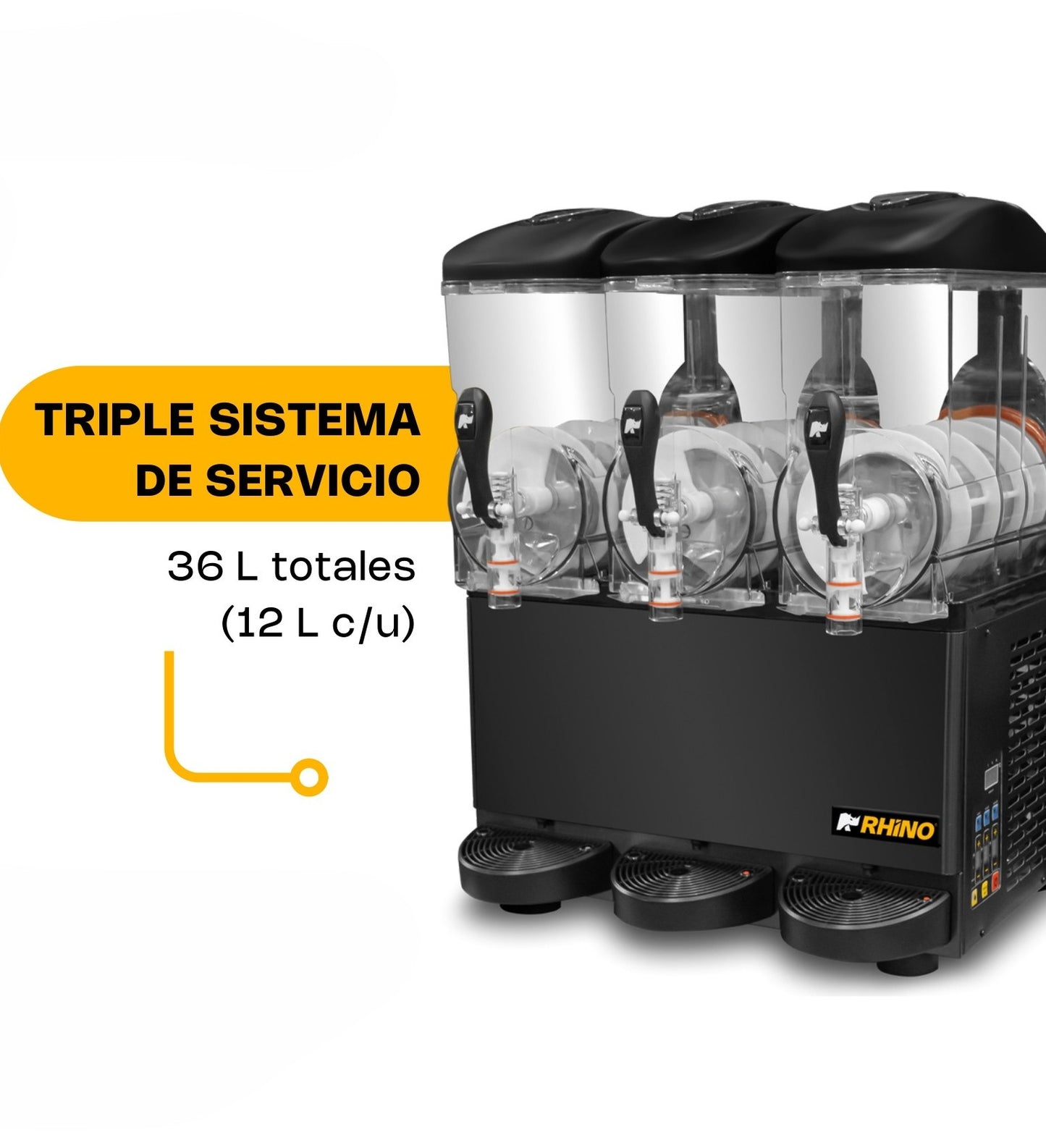 Máquina Granizadora Comercial Rhino 3 Tanques Magra-3T