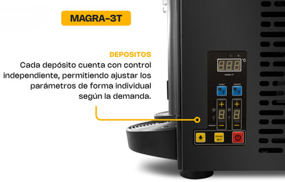 Máquina Granizadora Comercial Rhino 3 Tanques Magra-3T