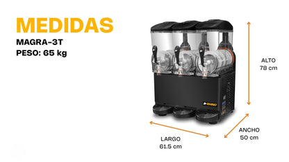 Máquina Granizadora Comercial Rhino 3 Tanques Magra-3T