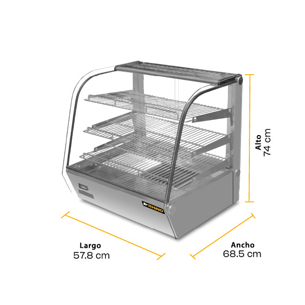 Vitrina Caliente sobre Mostrador 120 L  VICAMO 120L / RHINO