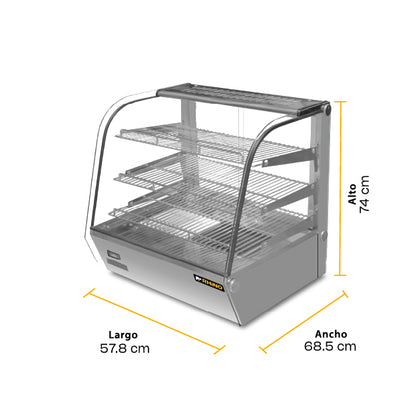 Vitrina Caliente sobre Mostrador 120 L  VICAMO 120L / RHINO