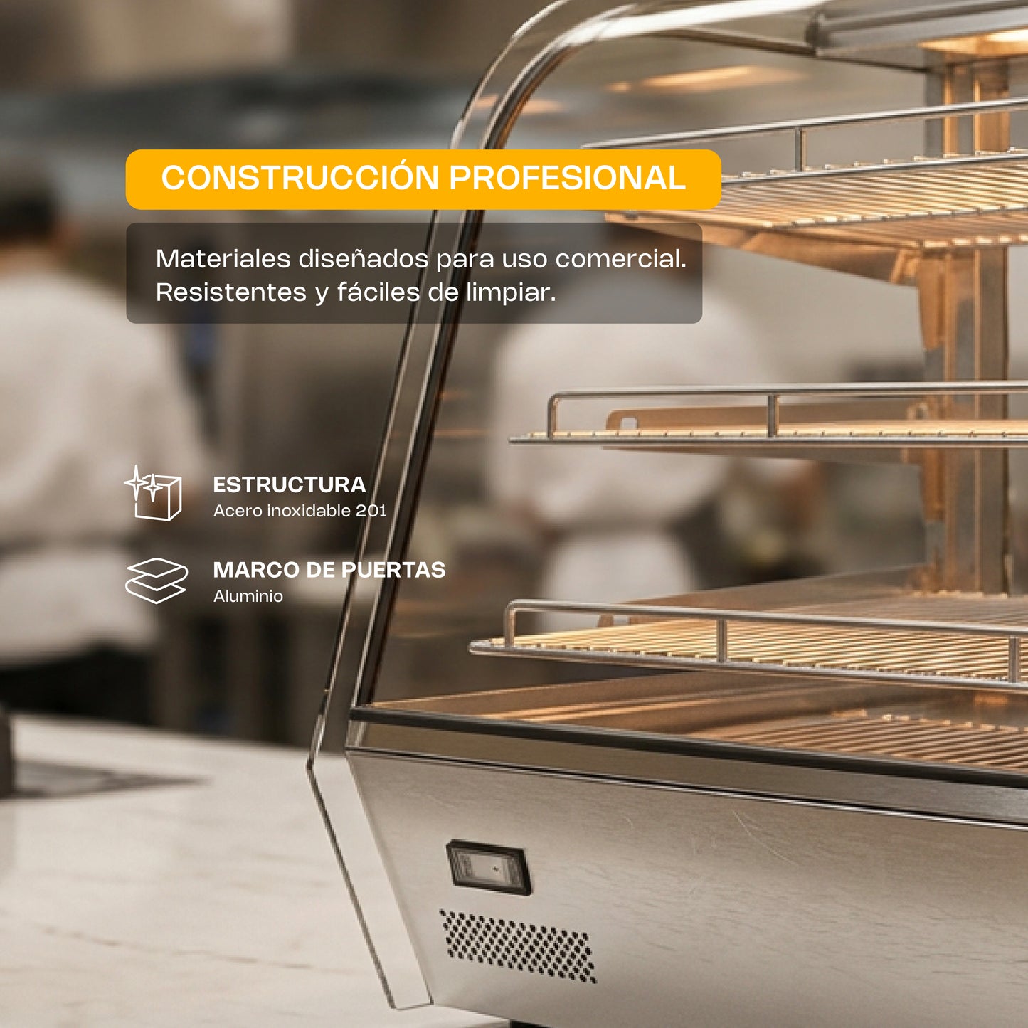 Vitrina Caliente sobre Mostrador 160L VICAMO160L / RHINO