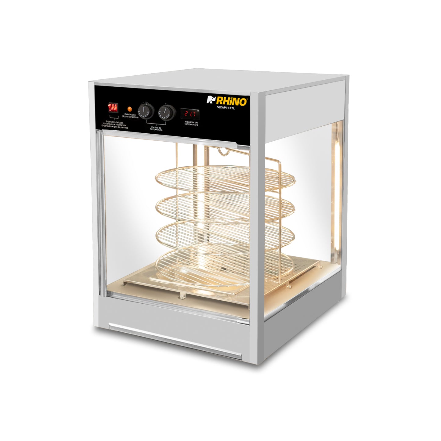 Vitrina Calentadora De Pizza Rhino Vicapi-177l