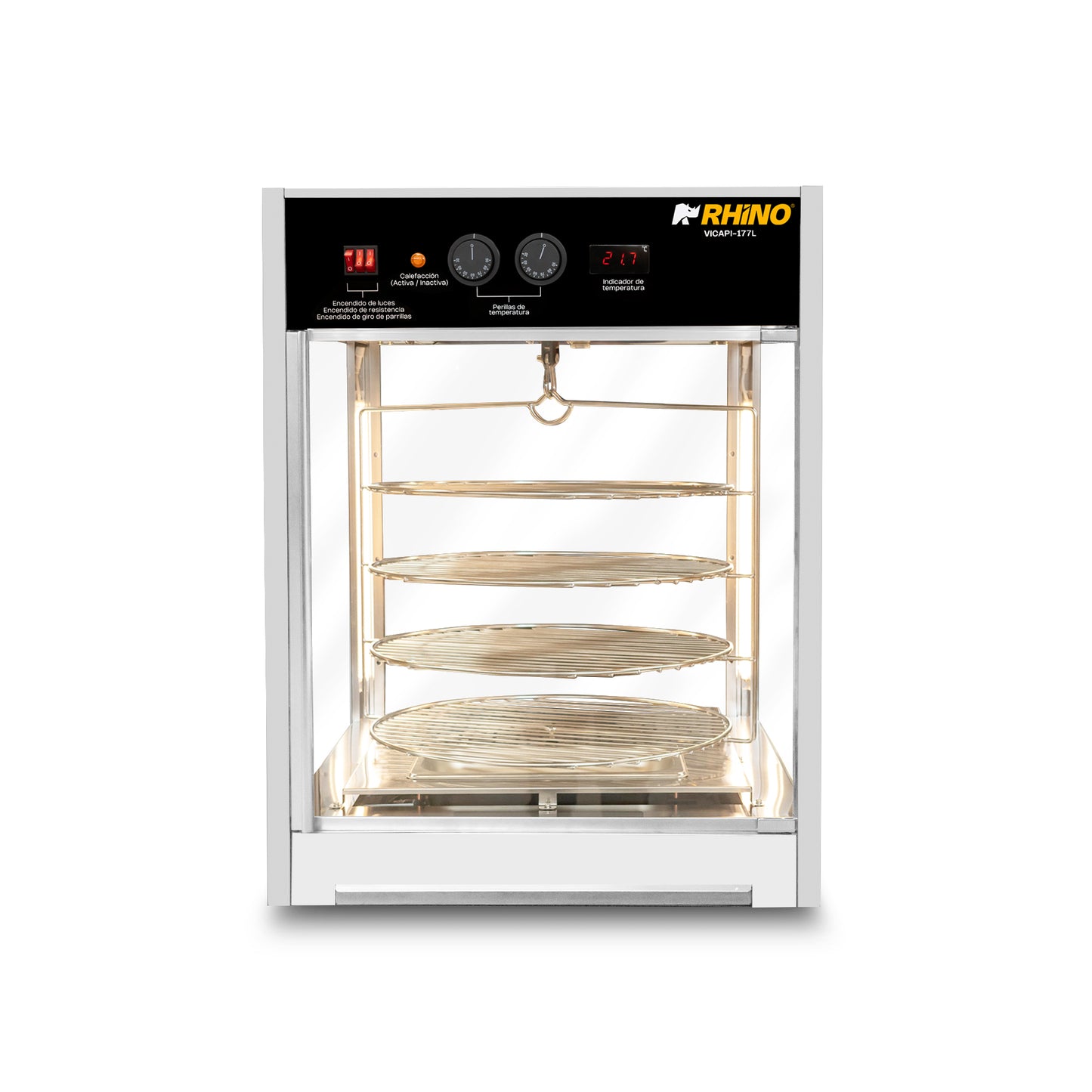 Vitrina Calentadora De Pizza Rhino Vicapi-177l