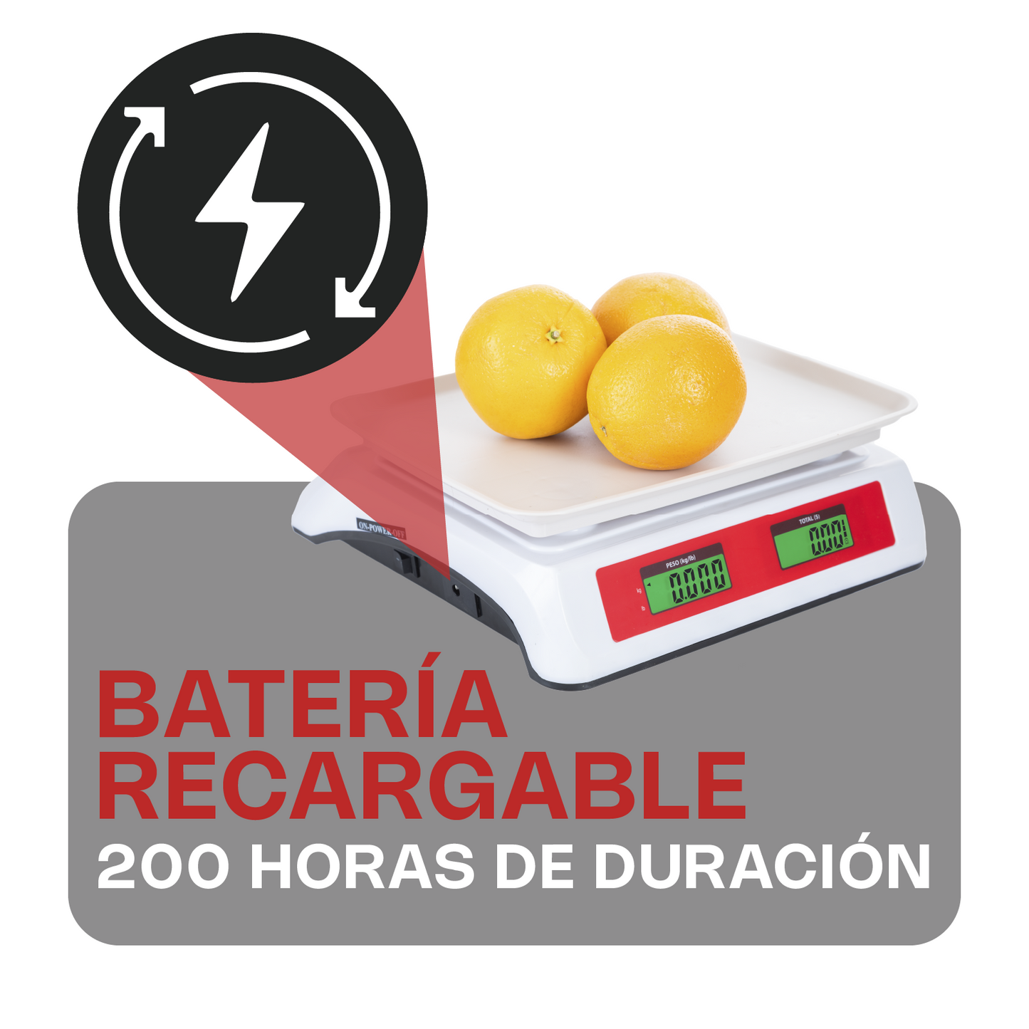 Báscula Electrónica Multifunciones 20 kg Rhino Vins20 Precisión 5 g Funciones de Caja Registradora