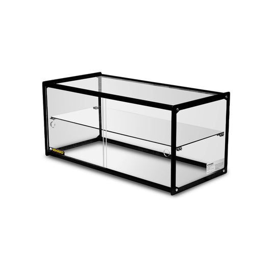 Vitrina Neutra Recta De Mostrador Rhino VITNEU-120R Vidrio Templado 120L