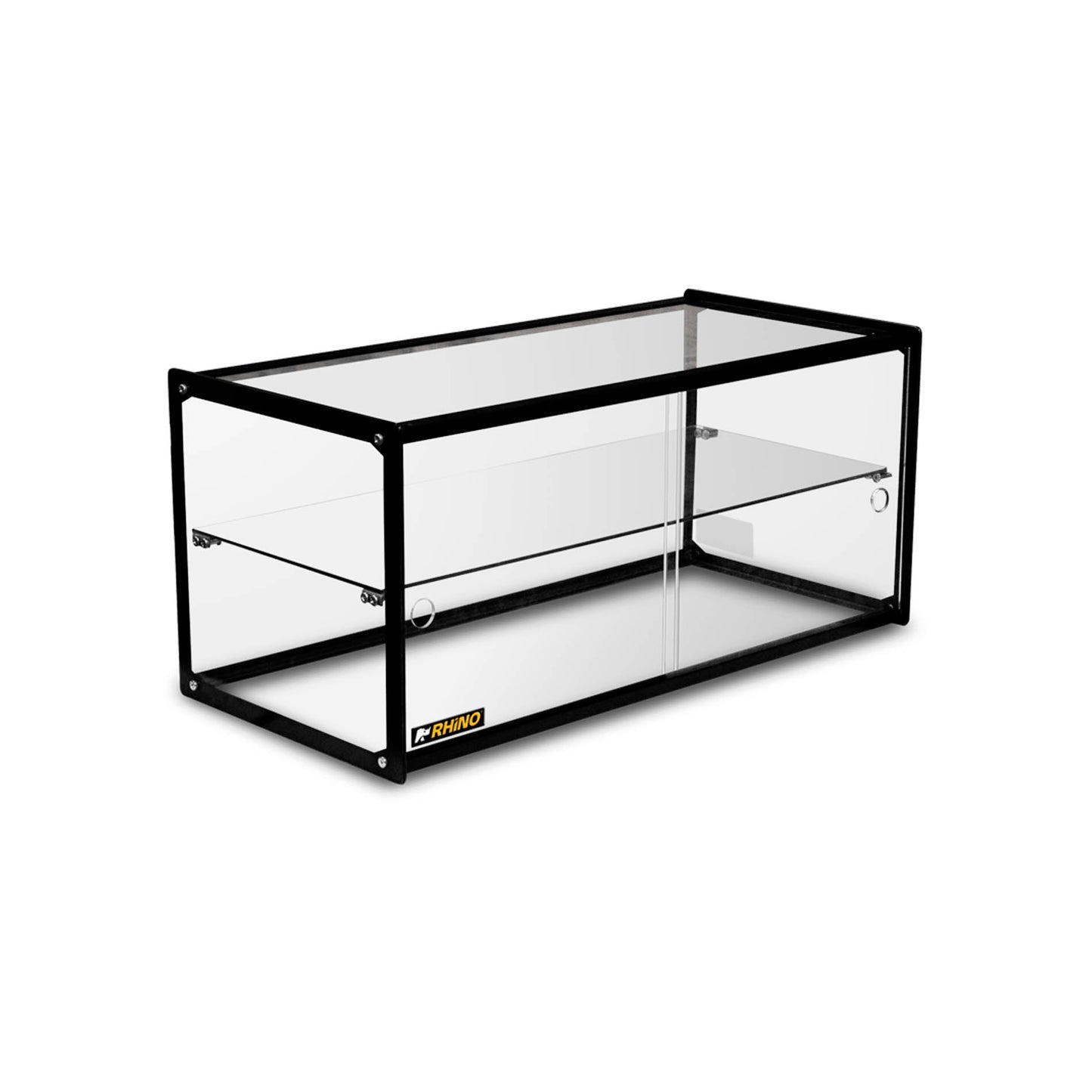 Vitrina Neutra Recta De Mostrador Rhino VITNEU-120R Vidrio Templado 120L