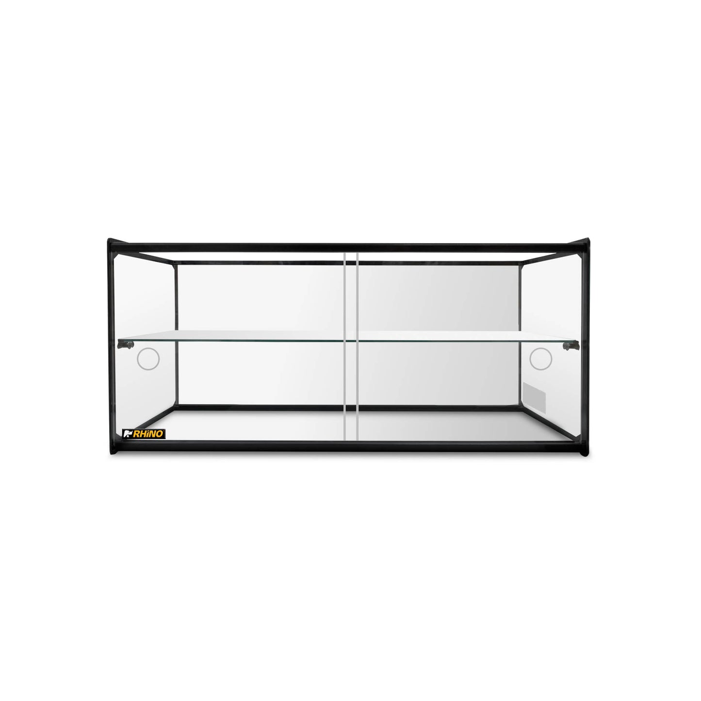 Vitrina Neutra Recta De Mostrador Rhino VITNEU-120R Vidrio Templado 120L