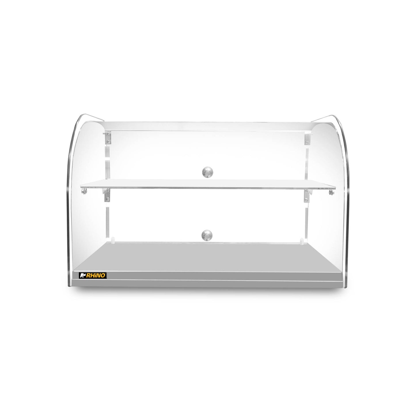Vitrina Neutra Curva De Mostrador Rhino VITNEU-45C 45L Vidrio Templado