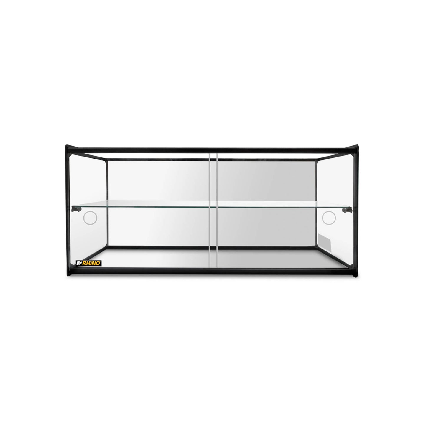 Vitrina Neutra Recta De Mostrador Rhino VITNEU-90R  Vidrio Templado 90L