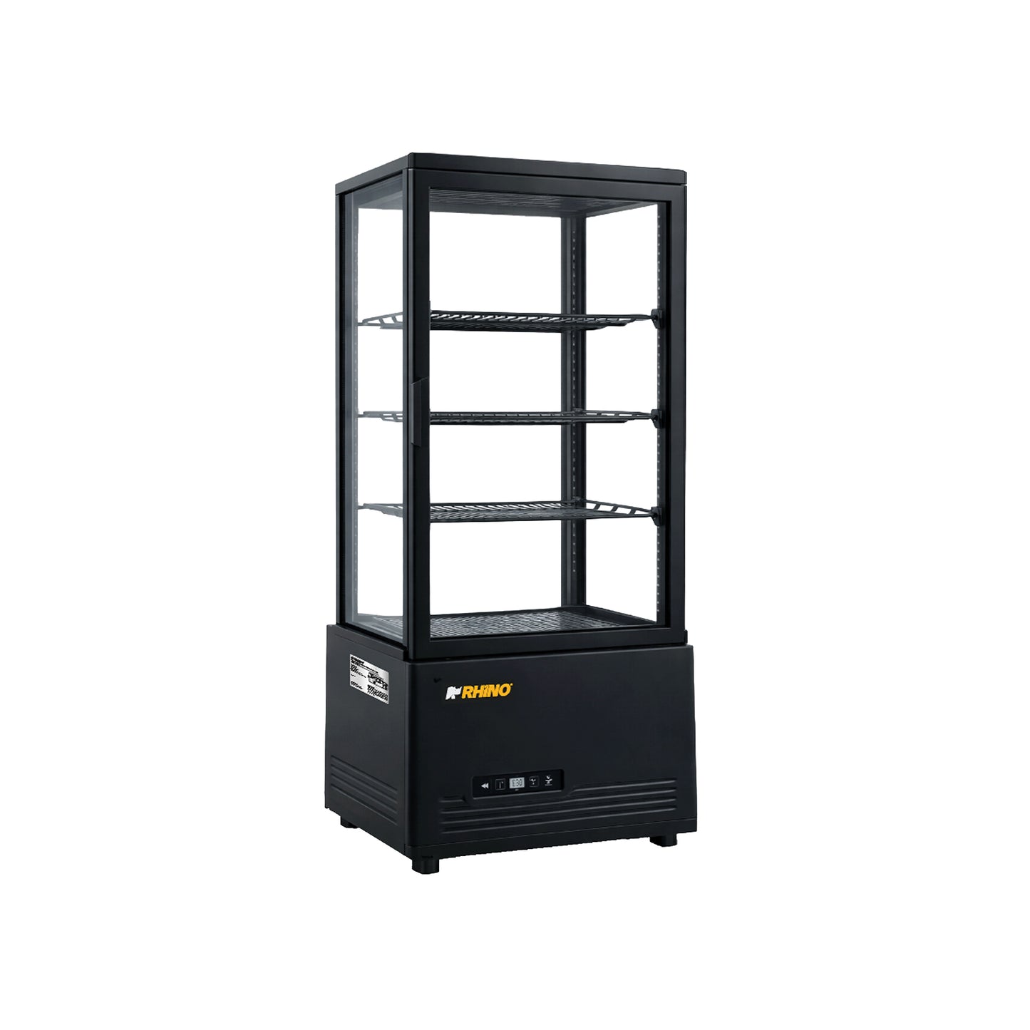 Vitrina Refrigerada Vertical Panorámica Rhino VIVEPA-3 80L 0°C a 12°C