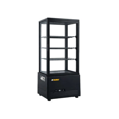 Vitrina Refrigerada Vertical Panorámica Rhino VIVEPA-3 80L 0°C a 12°C