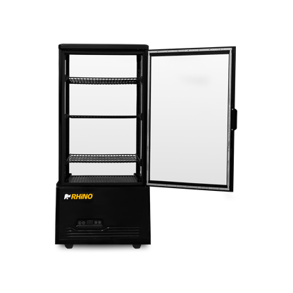 Vitrina Refrigerada Vertical Panorámica Rhino VIVEPA-3 80L 0°C a 12°C