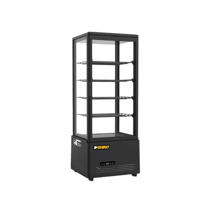 Vitrina Refrigerada Vertical Panorámica Rhino VIVEPA-4 100L 0.9°C a 9.7°C