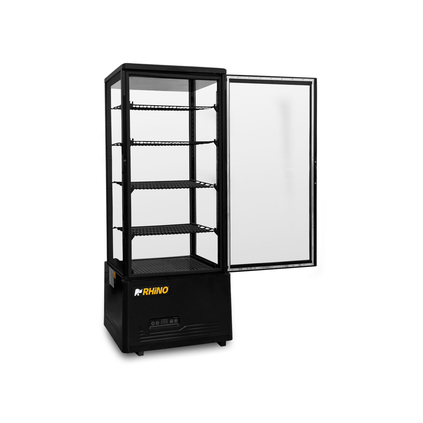 Vitrina Refrigerada Vertical Panorámica Rhino VIVEPA-4 100L 0.9°C a 9.7°C