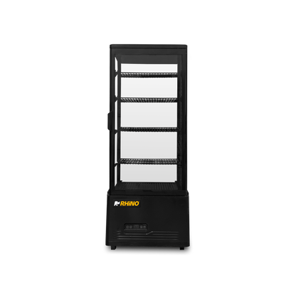 Vitrina Refrigerada Vertical Panorámica Rhino VIVEPA-4 100L 0.9°C a 9.7°C
