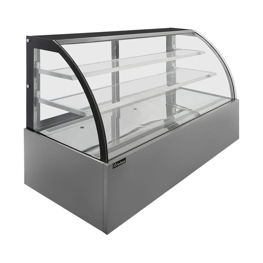 Vitrina Refrigerada Pastelera Icehaus Vpc-180 Vidrio Curvo 2°C A 8°C