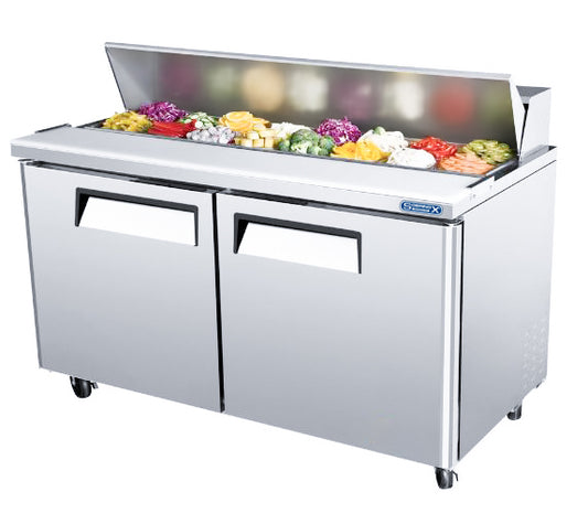Mesa refrigerada para preparar sandwiches y ensaladas 8 INSERTOS DE 1/3 Cap. 16 ft³