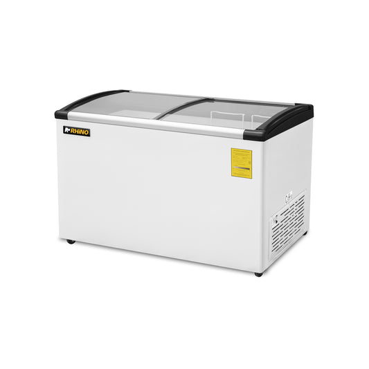 Rhino Congelador Paletero Comercial puerta de cristal CONGECRI-10C 9ft3 rango temperatura R290 117V-24°C a 5°C