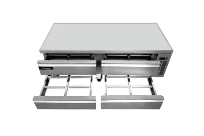 Base para Chef refrigerada 4 cajones Icehaus 14 pies rango de 0°C a 4°C