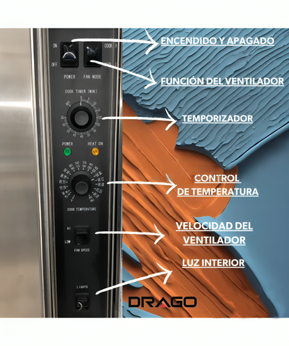 Horno De Convección Comercial 4 Charolas Drago GCO-613
