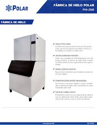 Fabrica de Hielo Polar FH260+DHP150 con depósito incluido producción de 260Kg de hielo cada 24 horas (copia)