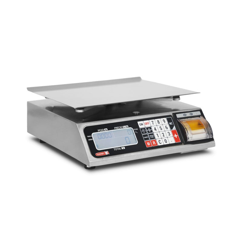 Bascula Comercial Torrey Con Impresor Térmico Pcr40-TK Capacidad 40kg