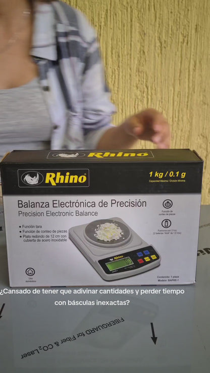 Báscula Electrónica de Precisión Rhino  Bapre1 Capacidad 1 kg Precisión 0.1 g
