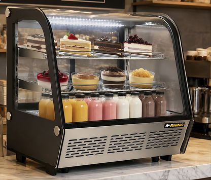 Rhino Vitrina Refrigerada De Mostrador Viremo120 88L  rango temperatura 0°C A 10°C 120V