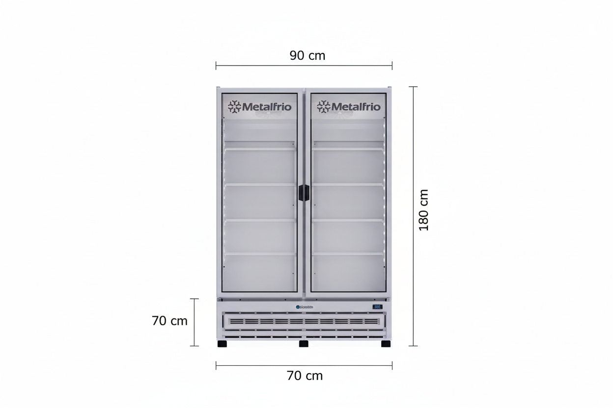 Refrigerador Vertical Metalfrio Rb800 Cocina Frio Color Gris