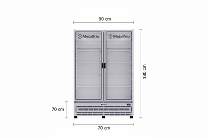 Refrigerador Vertical Metalfrio Rb800 Cocina Frio Color Gris