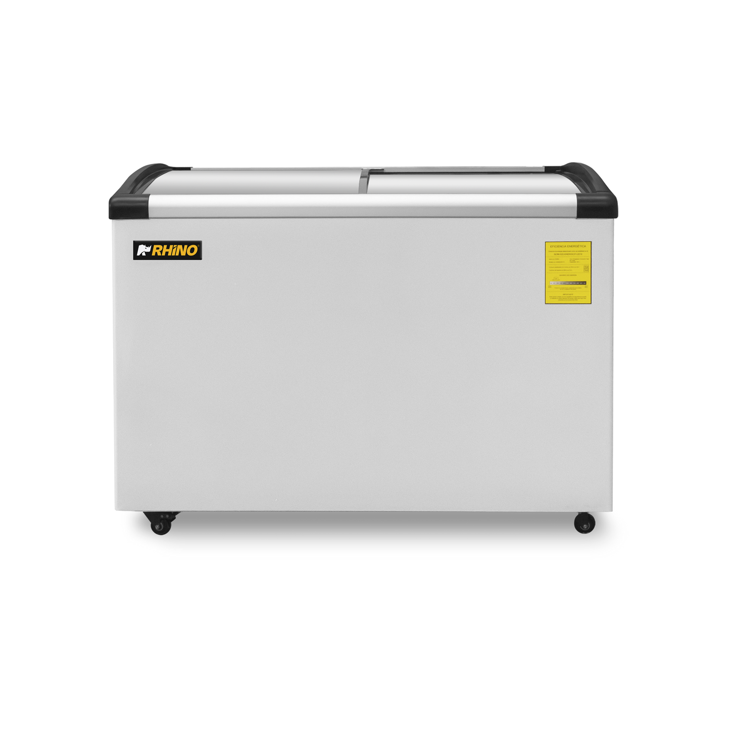 Rhino Congelador Paletero Comercial puerta cristal curvo Congecri-7c 7ft3 Rango temperatura -24°C a 5°C 127V R290